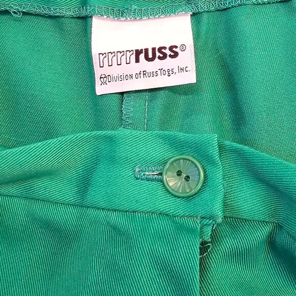 Vintage Rrrruss Green Pant Suit Set, Size Med, Div Russ Togs - Picture 9 of 13